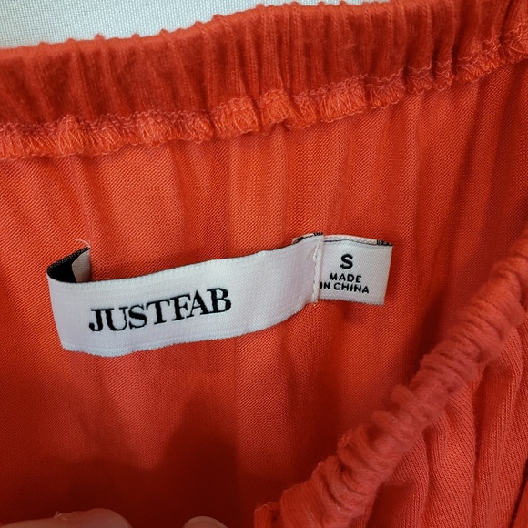 Just Fab Romper orange lace and tassle sz sm - Picture 2 of 4